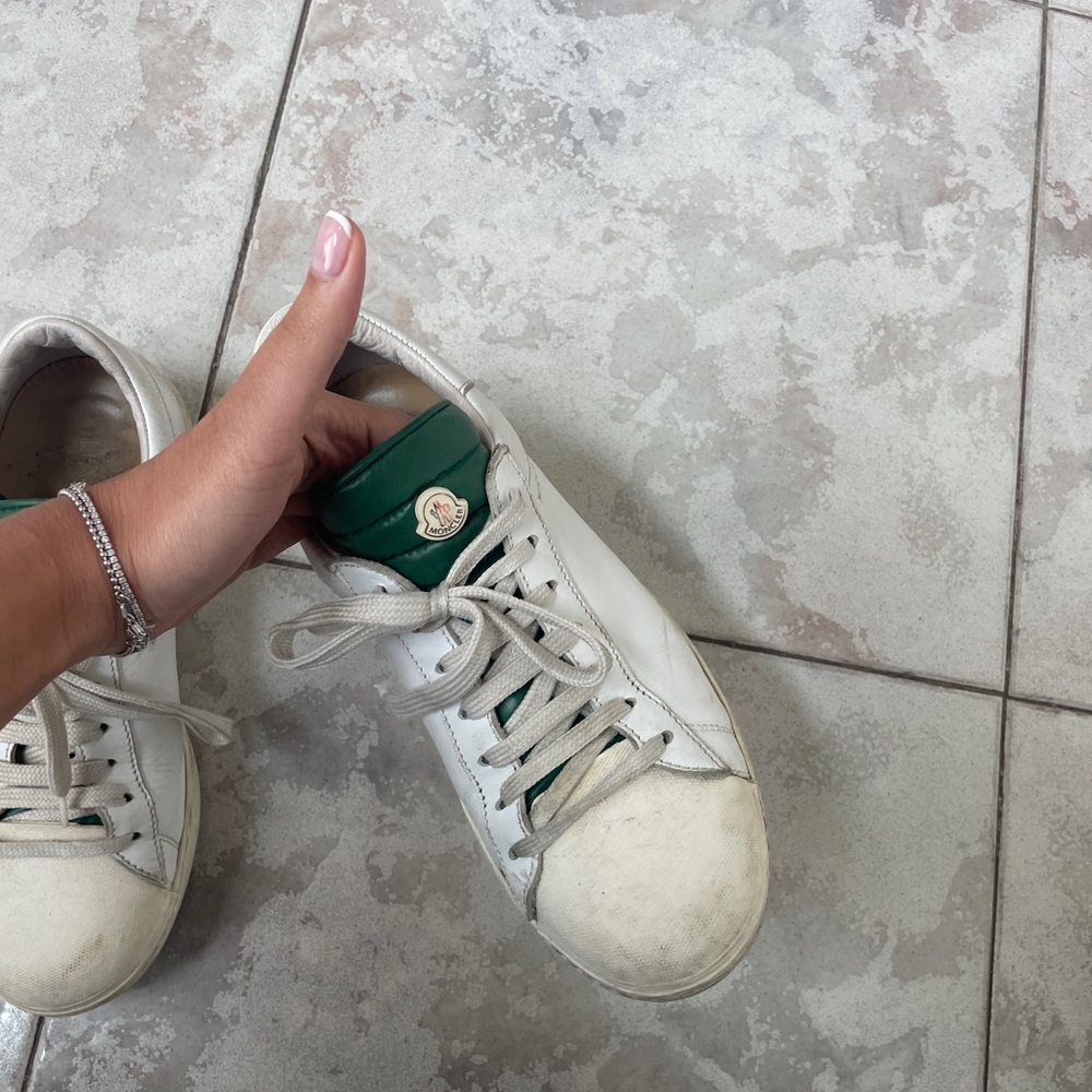 Moncler womens sneakers green with logo size 8 - Picture 5 of 5